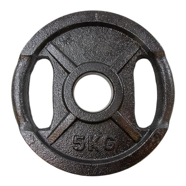 Vektskive i sort metall (50 mm) 5kg - Nordic Strength